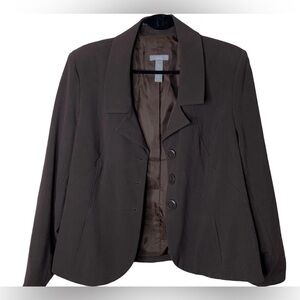 Investments Women's Blazer Jacket Vintage y2k 2000 Single Button Collared 16P